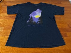Great wolf lodge navy blue t shirt mens large cotton