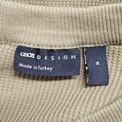 Asos Design DF COLLECTION Thermal T Shirt Olive Green Medium