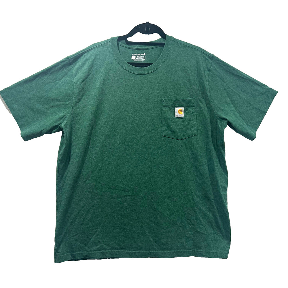 CARHARTT Relaxed Fit Midweight Short-Sleeve Size xLarge Green