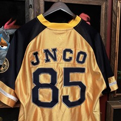 Vintage Jnco Jeans Stitched 90s Skater Hip Hop Baggy Jersey #85 Shirt Sz Med Y2K