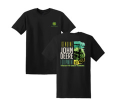 John Deere Fanatics Men’s Black T-Shirt Key to Great Farming 100% Cotton