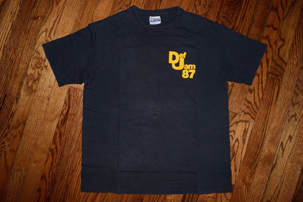 1987 Def Jam 87 bigger and deffer crew rap T-Shirt vtg 80s hip-hop ll cool j XL