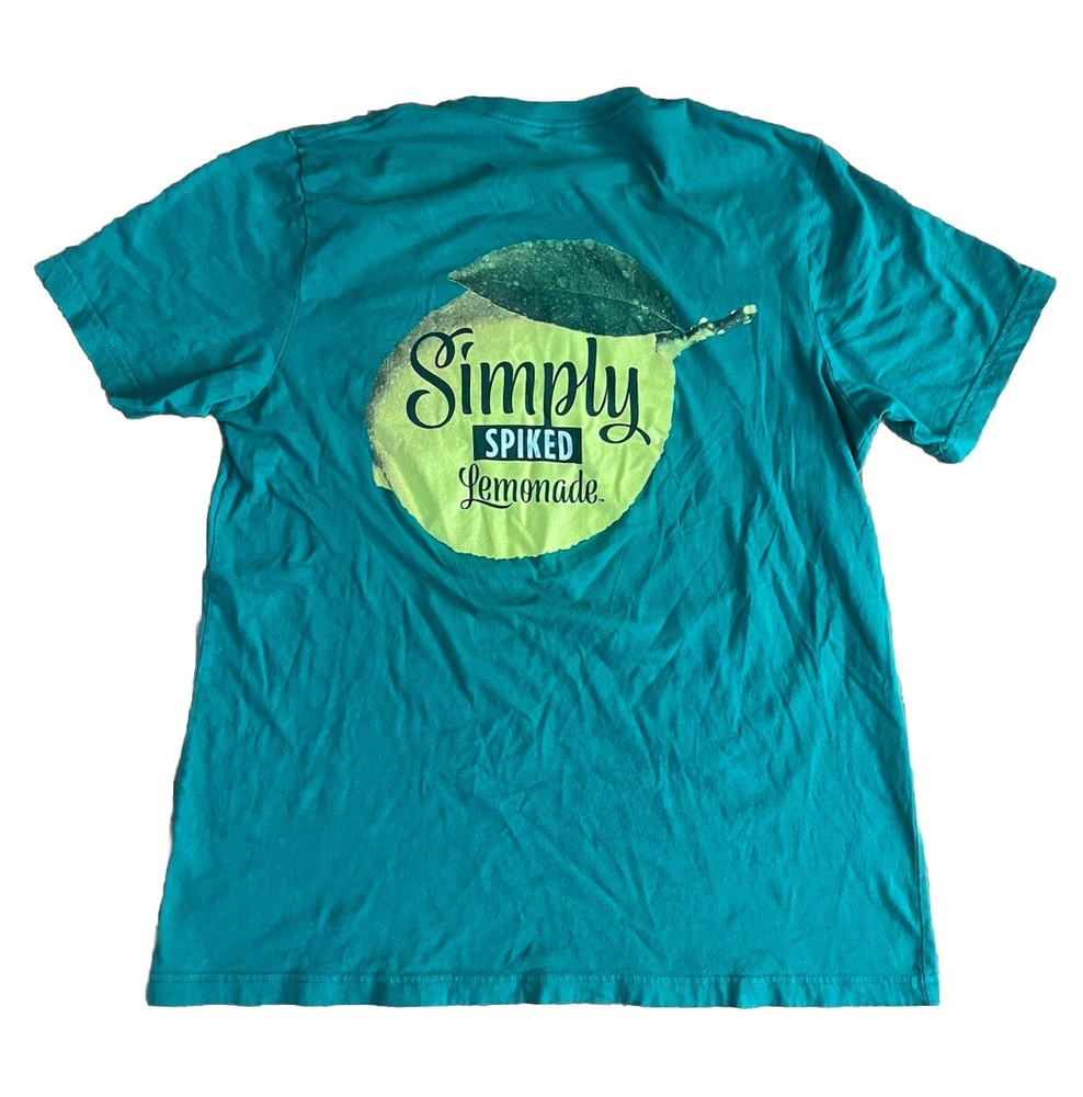Simply Spiked Lemonade T Shirt XL Green Promo Double Sided Graphic Beer Seltzer