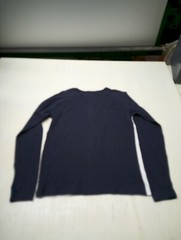 Blue Gear Apparel Long Sleeve Henley T-Shirt White & Navy Size Small New