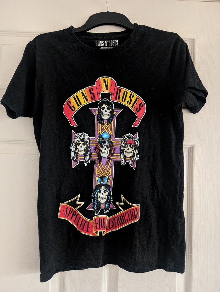 Vintage Guns And Roses Rock Band T-shirt 2000s Size S (T13)