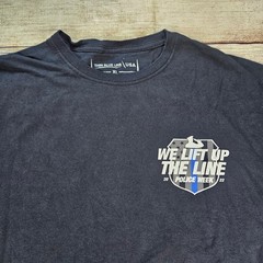 THIN BLUE LINE USA T-Shirt Men’s Black XL 100% Cotton Police Week 2022