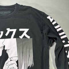 Bad Habits Spencers Long Sleeve T-Shirt Medium Black Graphic Alt Streetwear