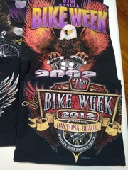 Lot Of 6 Men’s Size Large Black T-Shirts Biker Motorcycle With Damage
