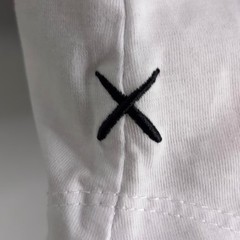 Cuts T-Shirt Mens Medium White Curved Hem PYCA Pro Minimalist Athleisure