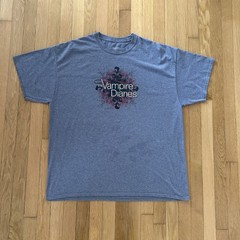 The Vampire Diaries Graphic Shirt Mens XXL Gray Y2K TV Series Rare Tee
