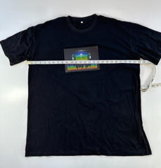 Sound/Music Activated Light Up Flashing LED Equalizer Blk Rave T-Shirt Sz XXL