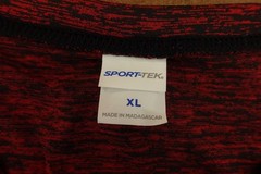 Sport Tek Mens Size XL Red Black Marl Short Sleeve Crew Neck T-Shirt New