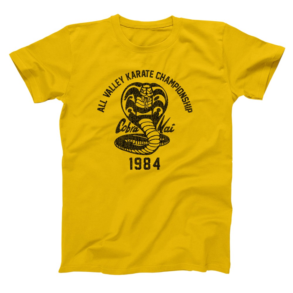 Cobra Kai Karate Kid Dojo Gi Costume Outfit Retro Gold Basic Men’s T-Shirt