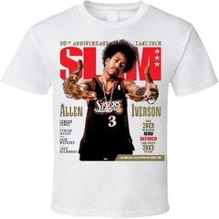Allen Iverson SLAM Cover Graphic Tee Unisex T-Shirt Black NBA