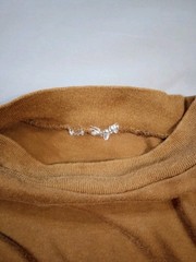 Vintage Hang Ten Shirt Mens Large Brown Single Stitch Embroidered Feet