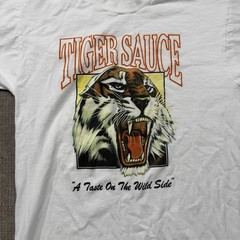 Vintage Tiger Sauce T Shirt Mens L Spicy Hot Tase On The Wild Side 90s