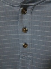 NWT Men’s Large C & C California Brand Striped Long Sleeve Henley Blue Shirt
