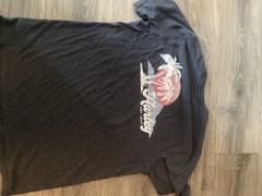 Men’s Size Medium Grey Hurley Shirt Palm Tree Design Pre Owned