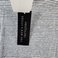 The Men’s Store at Bloomingdale’s Striped Linen Tee XL Dark Slate Short Sleeve