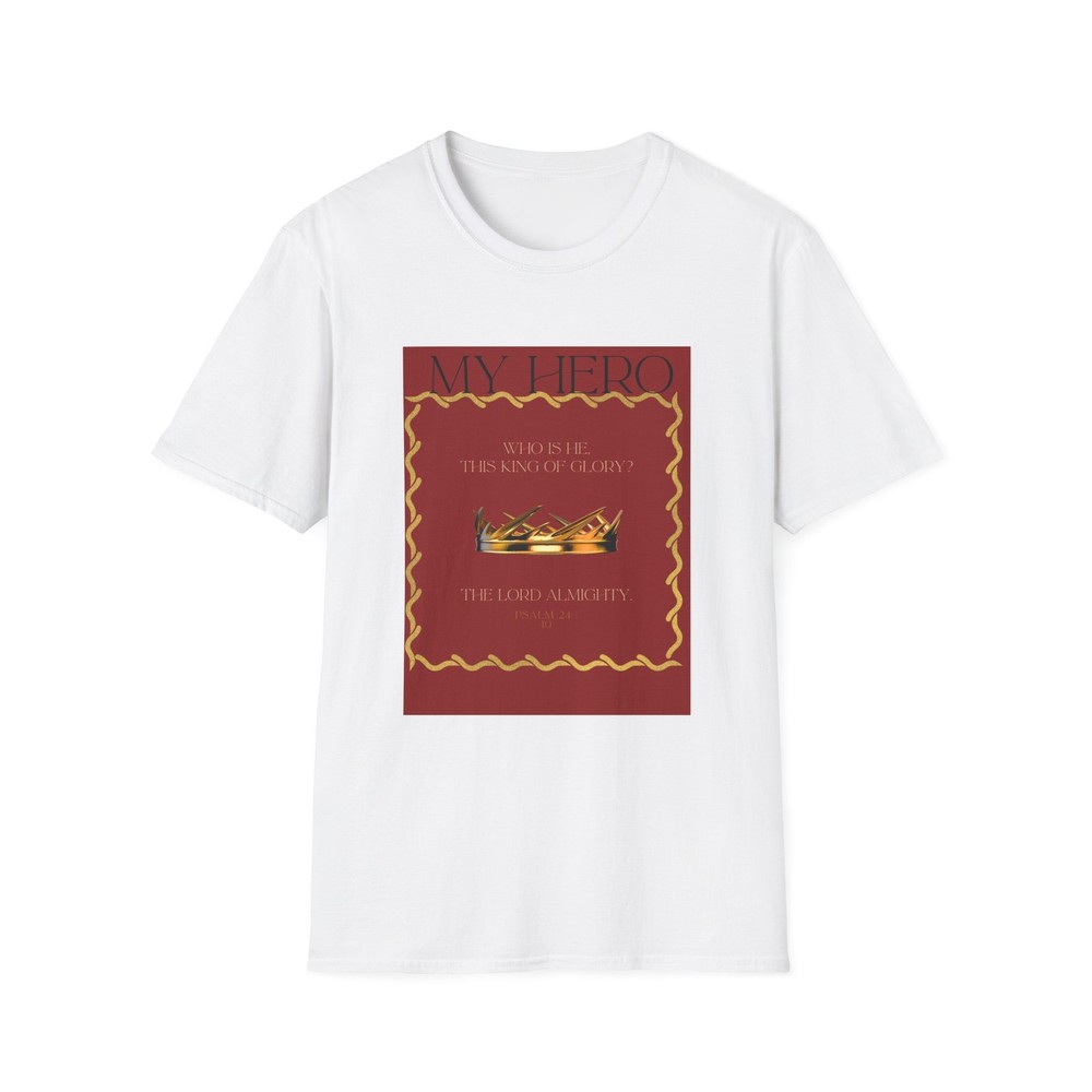 My Hero Crown Illustration T-Shirt | Royal Red Gold Design
