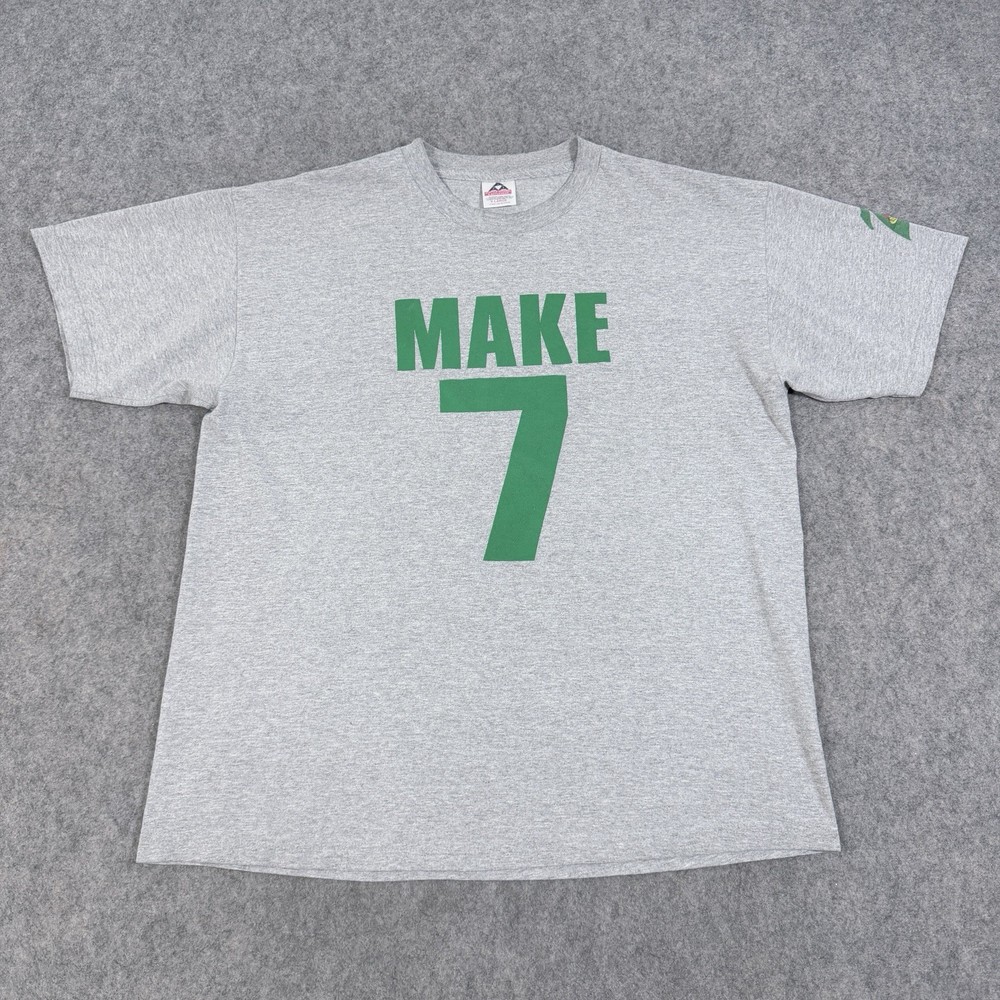 AAA Vintage Y2K Make 7 Up Yours Commercial Promo T-Shirt Fits Men’s Size XL Gray