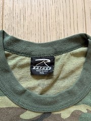Vintage 90s Rothco Woodland Camo T Shirt XXL Made in USA Military Camouflage