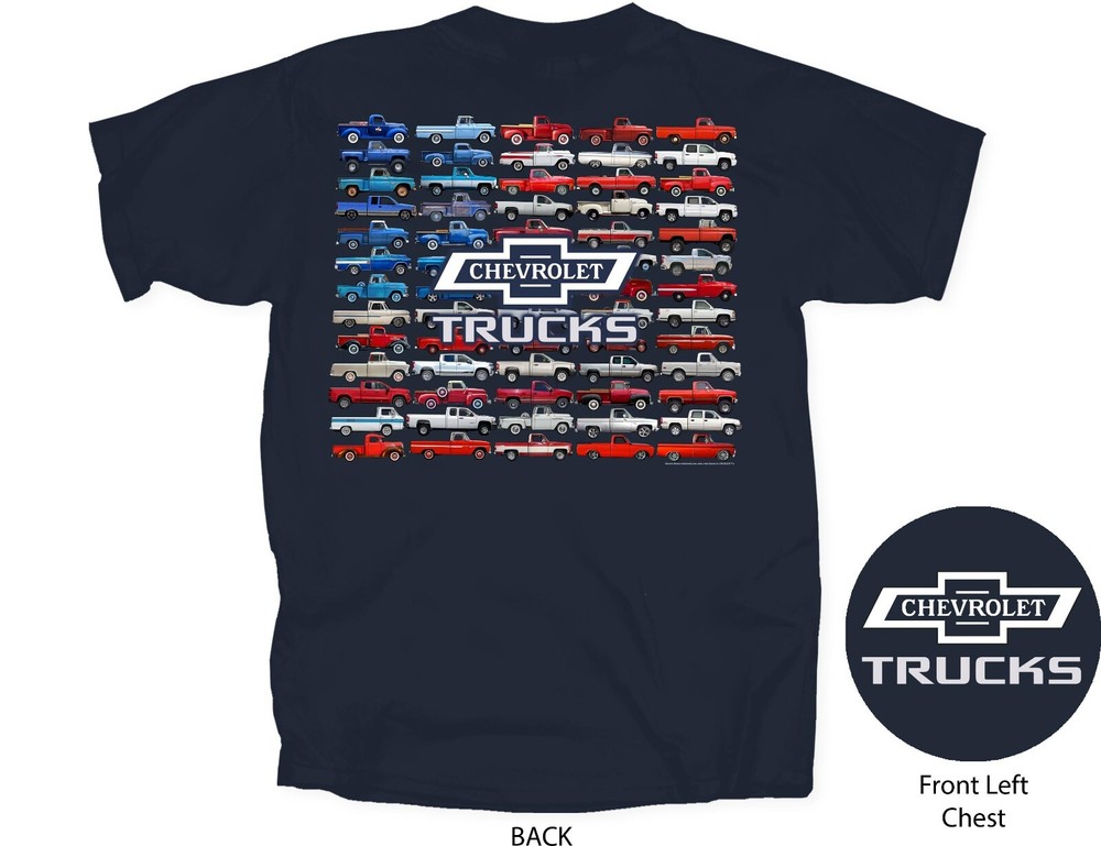 Joe Blow T’s Chevy Trucks American Flag Mens T-Shirt Silverado Apache C10 Square