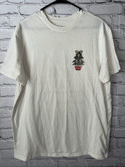 Goodfellow & Co Men’s Large Holiday Graphic T-Shirt Cream Cotton Blend Light It
