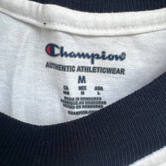 Champion US Naval Academy Ringer T-Shirt Medium Regular White Navy Crest Graphic