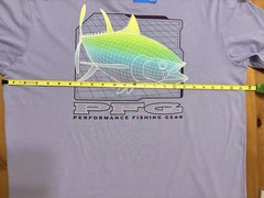 Columbia PFG T-Shirt Mens XLarge Light Purple Fish Graphic Outdoorsman Short Slv