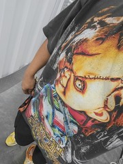 CHUCKY JUMBO PRINT ON A SHAKA HEAVYWEIGHT T “OVERSIZED FIT