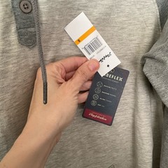 Flag & Anthem Madeflex Two-Tone Grey Hooded Henley Long Sleeve Top Size Small