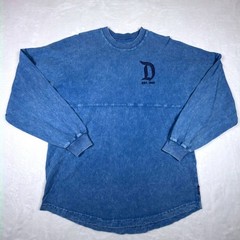 Disney Parks Disneyland Resort Spirit Jersey Blue Mineral Wash Long Sleeve S