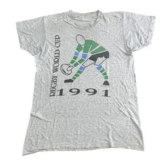 Rugby World Cup T-Shirt 1991 Single Stitch Official Licence Graphic Mens Large