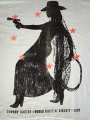 Beyonce Most Wanted Tee M White Cowboy Carter Tour 2025 Merch NEW *spots