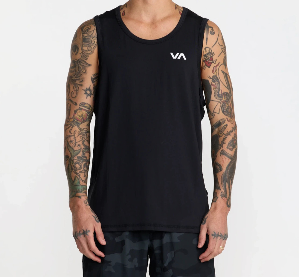 RVCA Men’s Sport Vent SL Performance Tank – Black – New w/Tags