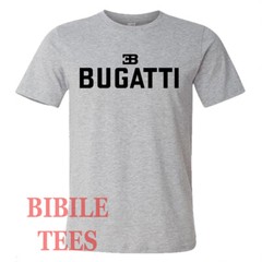 Bugatti Car Men’s Grey T-Shirt Size S to 5XL
