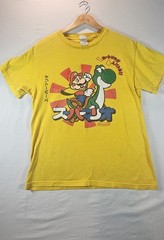 Rare Vintage NINTENDO Mario Yoshi Japanese 2009 T Shirt 2000s Video Games Yellow