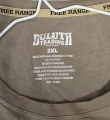 Duluth Trading Co. Tan Free Range T-Shirt Size 2XL Big And Tall