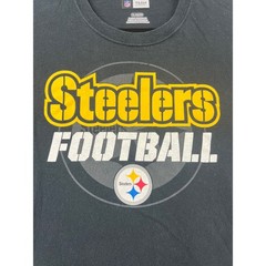 NFL Team Apparel Pittsburgh Steelers Football Graphic T-Shirt Black Mens XL
