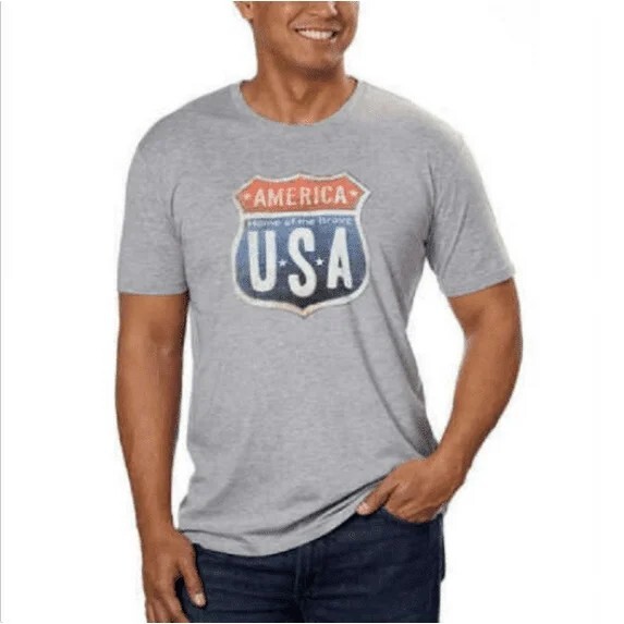 GALT USA Signature Men’s Graphic Tee T Shirt , Gray, Size XL