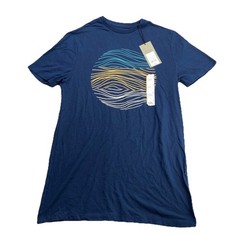 Goodfellow & Co Men’s Tee shirt Navy/Yellow Standard Fit Size Small