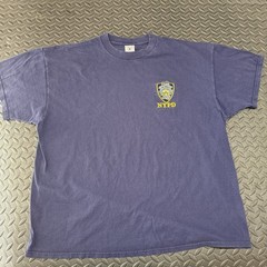 Delta NYPD T-Shirt Mens 2XL Navy Blue Embroidered Police Shield SS VTG
