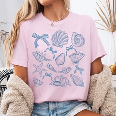 Seashell Retro Beach Ocean Comfort Tee