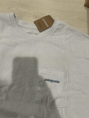 Patagonia Mens Boardshort Logo Responsibili-Tee Pocket T-Shirt Mens L White