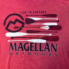 Magellan Outdoors T-Shirt Men M Red Live To Explore Paddle Graphic Heathered Tee