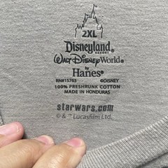 Darth Vader Sugar Skull T-shirt Men 2XL Disney Parks Gray Star Wars 100% Cotton