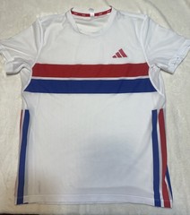 adidas mens white retro luxe super thin retro slim fit running climacool T-shirt