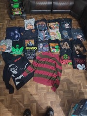 Bundle of 22 Horror Graphic T Shirts Various Sizes Reseller Lot Wholesale