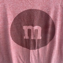 M&M Red Candy Graphic T-Shirt XL Cotton Poly Blend EUC